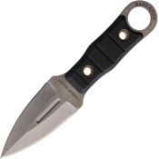 Combat Ready 385 Double Edge Dagger Fixed Blade Knife Black Rubber Handles