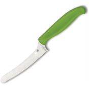 Spyderco K13SGN Z-Cut Kitchen Knife Green Handles