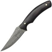 Elk Ridge FIX120DM Damascus Fixed Blade Knife Brown Wood Handles