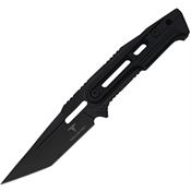 Takumitak F301 Heat Black Tanto Fixed Blade Knife Black Handles