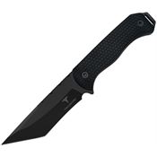 Takumitak F312 Scalpel Black Tanto Fixed Blade Knife Black Handles