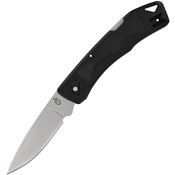 Gerber 1074495 LST Ultra Stonewash Drop Point Lockback Knife Black Handles