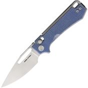 Real Steel 8051DM Vis Satin Crossbar Lock Knife Denim Micarta Handles
