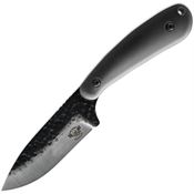 Skallywag Tactical 17031 Fireside Hammered Spear Point Fixed Blade Knife Black Handles