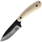 Skallywag Tactical 17033 Fireside Hammered Spear Point Fixed Blade Knife Tan Handles