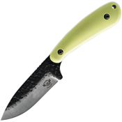 Skallywag Tactical 17035 Fireside Hammered Spear Point Fixed Blade Knife Green Handles