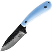 Skallywag Tactical 17036 Fireside Hammered Spear Point Fixed Blade Knife Blue Handles