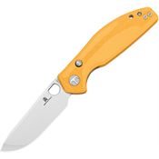 Bestech MK12A1 Bestechman Angry Owl Two-Tone D2 Carbon Steel B-Lock Knife Yellow G10 Handles