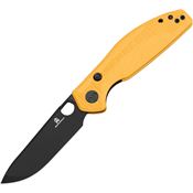 Bestech MK12A2 Bestechman Angry Owl Black D2 Carbon Steel B-Lock Knife Yellow G10 Handles
