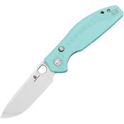 Bestech MK12B1 Bestechman Angry Owl Two-Tone D2 Carbon Steel B-Lock Knife Teal G10 Handles
