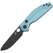 Bestech MK12C2 Bestechman Angry Owl Black D2 Carbon Steel B-Lock Knife Blue/Gray G10 Handles