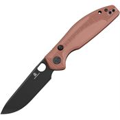 Bestech MK12D2 Bestechman Angry Owl Black D2 Carbon Steel B-Lock Knife Brown G10 Handles