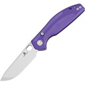 Bestech MK12E1 Bestechman Angry Owl Two-Tone D2 Carbon Steel B-Lock Knife Purple G10 Handles