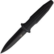 Skallywag Tactical 17045 Boot Black Double Edge Fixed Blade Knife Black Handles