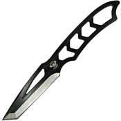 Skallywag Tactical 17046 Black Tanto Lite Fixed Blade Knife Skeletonized Handles