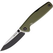 Real Steel 7871BG Yak Two-Tone Lockback Knife Green G10 Handles