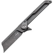 Boker Plus 01BO660 Fragment Black Stonewash Sheepsfoot Slip Joint Knife Black Handles