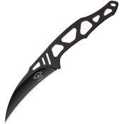 Skallywag Tactical 17047 Peg Leg Black Carbon Steel Fixed Blade Knife Skeletonized Handles