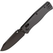 Flytanium 1386PBB BEEF Black D2 Carbon Steel Drop Point Crossbar Lock Knife Black Handles
