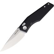 Real Steel 7142BS Spectrum Satin Button Lock Knife Black G10 Handles