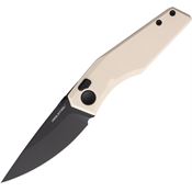 Real Steel 7142IB Spectrum Black Button Lock Knife Ivory G10 Handles