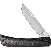 Case XX 66382 Crossroads Sod Buster Jr Knife Black Burlap Handles