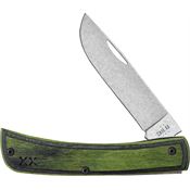 Case XX 66383 Crossroads Sod Buster Jr Knife Black/Green Wood Handles