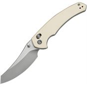 Civivi 240502 Sixgill Satin Reverse Tanto Crossbar Lock Knife Ivory G10 Handles