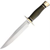 Marbles 722 Satin D2 Carbon Steel Fixed Blade Knife Green Micarta Handles