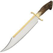 Steel Stag 7029 Filework Bowie Fixed Blade Knife Crown Stag Handles