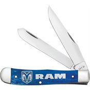 Case XX 37482 Ram Trapper Knife Navy Bone Handles