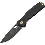 Boker Plus 01BO375 Field Black Stonewash D2 Carbon Steel Linerlock Knife Black G10 Handles