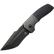 Begg 064 One Black Tanto Bolster Lock Knife Black G10 Handles