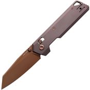 Vosteed 3505 Parallel Copper Crossbar Lock Knife Copper Dune Handles