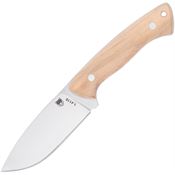 Cobratec TWMOLW4 Small Twin Mountain Satin Drop Point Fixed Blade Knife Olive Wood Handles