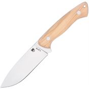 Cobratec TWMOLW45 Large Twin Mountain Satin Drop Point Fixed Blade Knife Olive Wood Handles