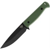 Skallywag Tactical 17012 Wanderer Black Drop Point Fixed Blade Knife Green G10 Handles