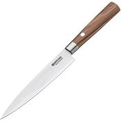 Boker 130434DAM Damascus Utility Knife Olive Wood Handles