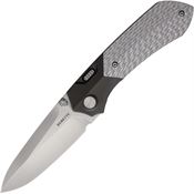 Remette RTPTB RTPT Spear Point Framelock Knife Gray/Black Handles