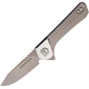 Sharps Bros. F07 MeanstreakStonewash Button Lock Knife Gray Handles