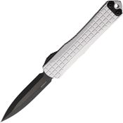 Heretic 024F6ANAT Auto Manticore S Black Dagger OTF Knife Natural Aluminum Handles