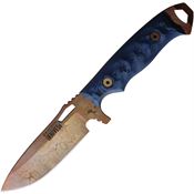Dawson 83502 Nomad Arizona Copper MagnaCut Fixed Blade Knife Black/Blue G10 Handles