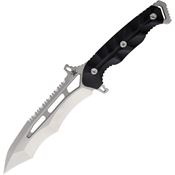 LOTAR Combat KT103SW Khatool Gen 3 Nekamah Brushed Sawback Carbon Steel Fixed Knife Black G10 Handles