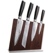 Boker 130446SET Damascus 6 Piece Kitchen Cutlery Block Set Brown Wood Handles