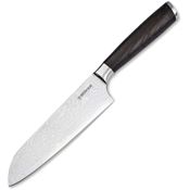 Boker 130952DAM Santoku Damascus Knife Oak Handles