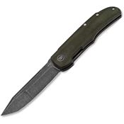 Boker Plus P01BO889 Tac-Master Black Stonewash Tanto Linerlock Knife Green Micarta Handles