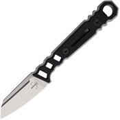 Boker Plus P02BO038 Ylvi Stonewash D2 Carbon Steel Fixed Blade Knife Black G10 Handles