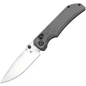 Tenable 1095V1 Eaglestrike Satin Spear Point Crossbar Lock Knife Black Micarta Handles