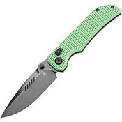 Tenable 1095V3 Eaglestrike Blackwash Spear Point Crossbar Lock Knife Green Handles