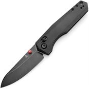 Tenable 1105V5 Beaver Black Stonewash Drop Point Crossbar Lock Knife Black Handles